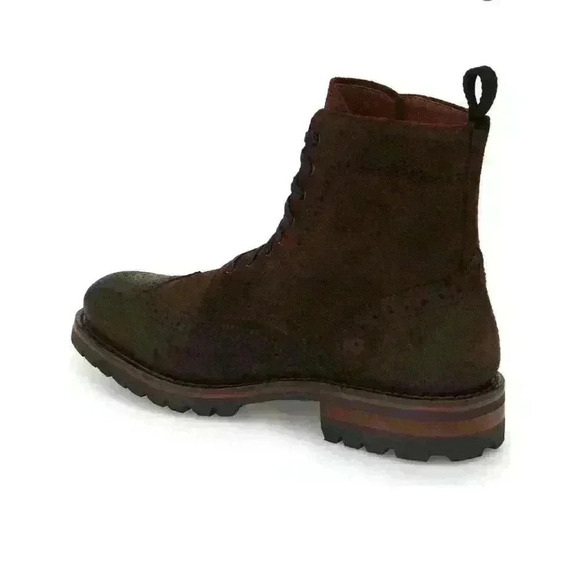 NWOB Frye George Men’s Wingtips Brown Suede Leather Boots Chukka Size 11 main image 6